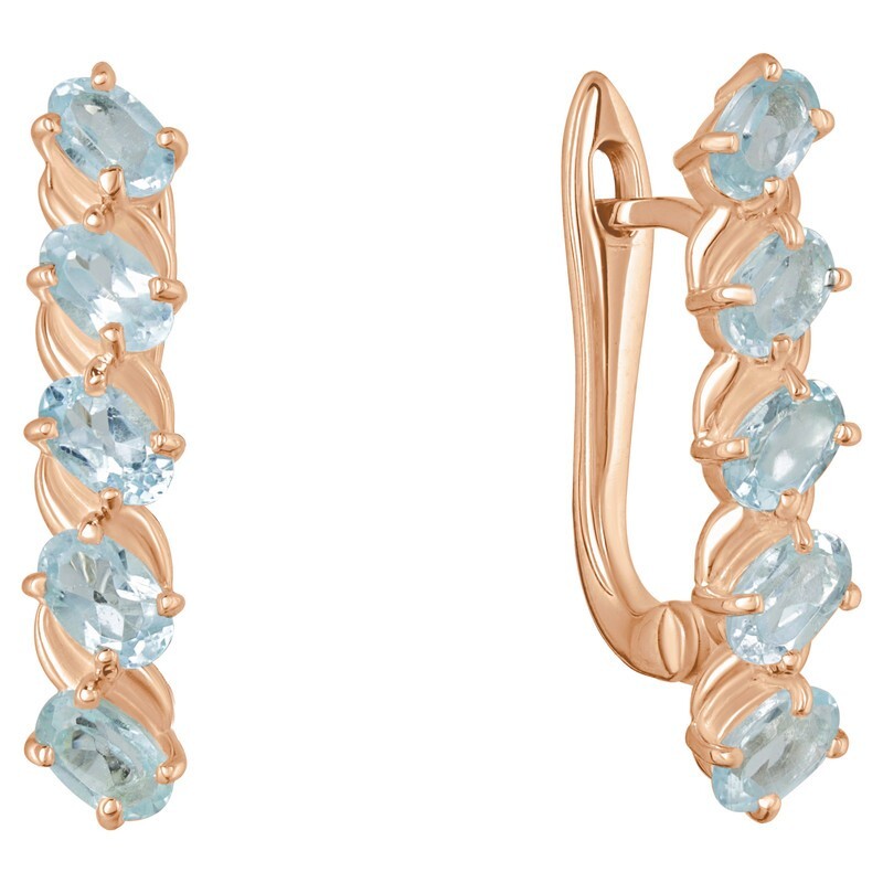 

Серьги из серебра с топазом LAZURIT-ONLINE 7977RG, 7977RG