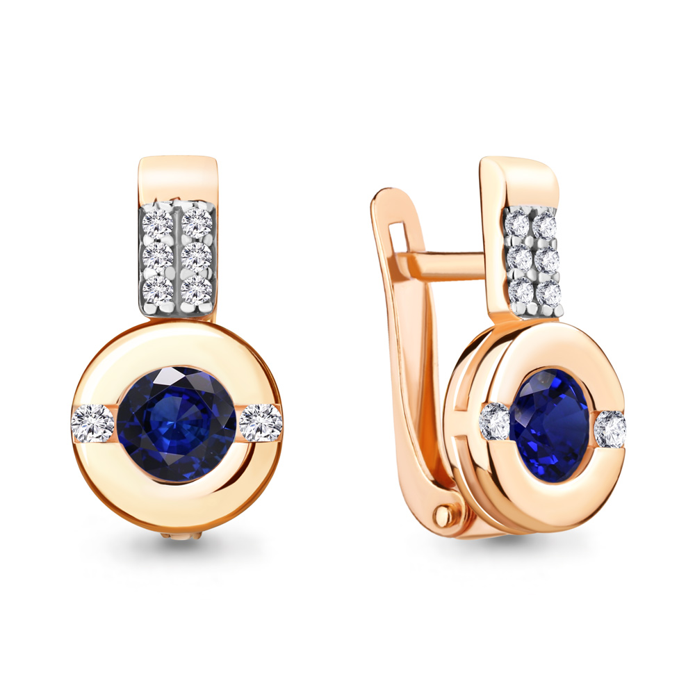 

Серьги из серебра с фианитом Aquamarine 43473АБ_925_з, 43473АБ_925_з