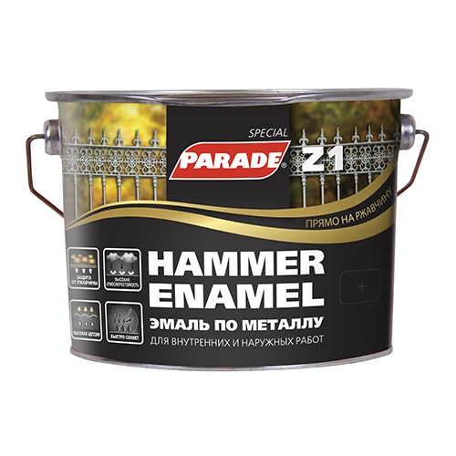 Грунт-эмаль Parade Hammer Enamel Z1 гладкий база А 2,5 л