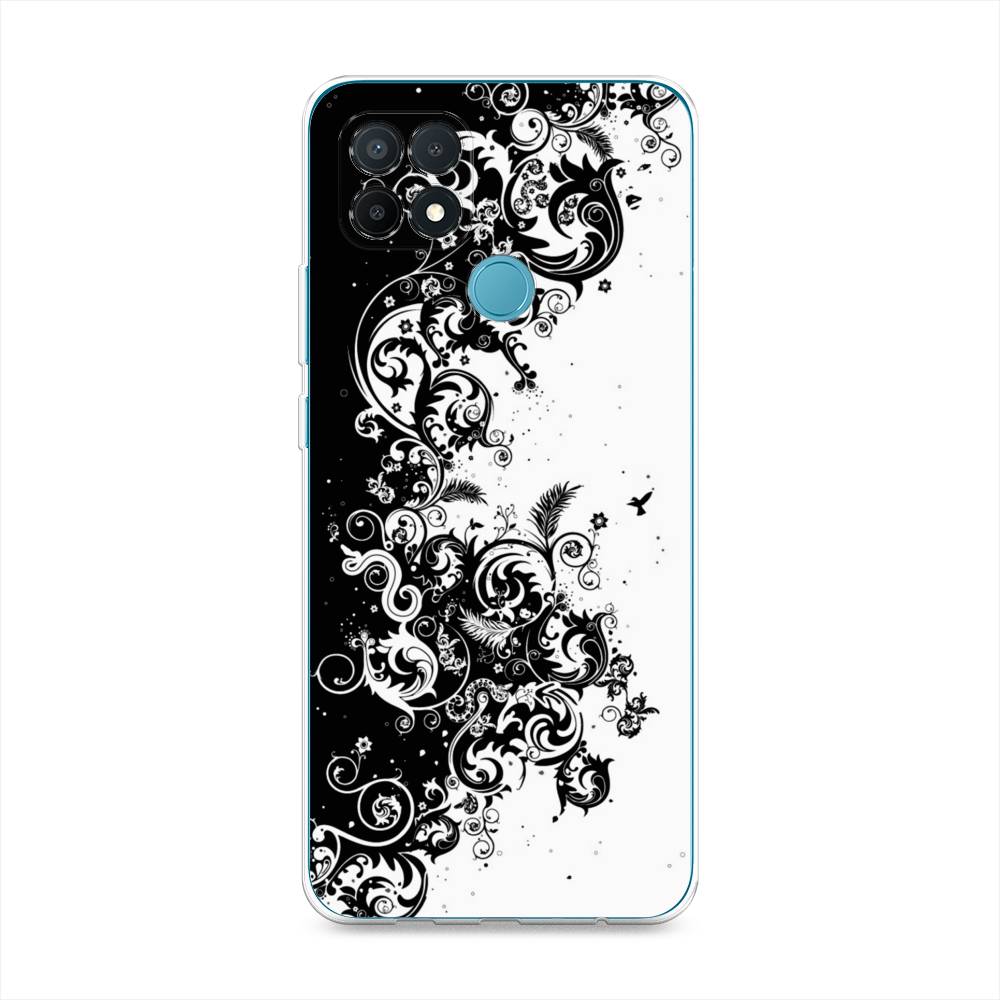 

Чехол для Oppo A15/A15s "Черно белый узор", Белый;черный;серый, 254750-3