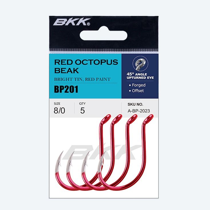 

Крючок BKK Red Octopus Beak (A-BP-2023) #8/0 (5шт), A-BP-2023