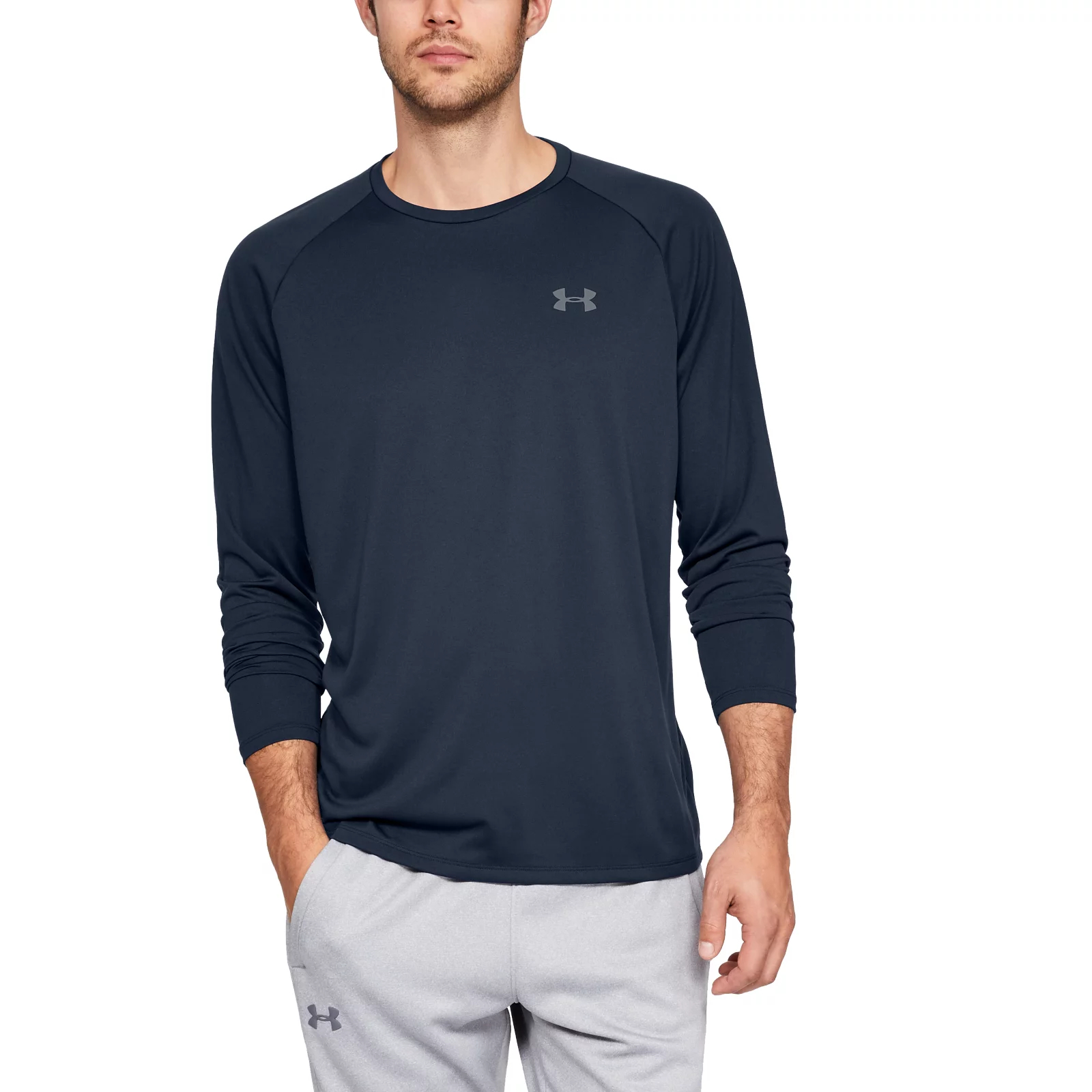 фото Лонгслив мужской under armour 1328496-408 синий 2xl