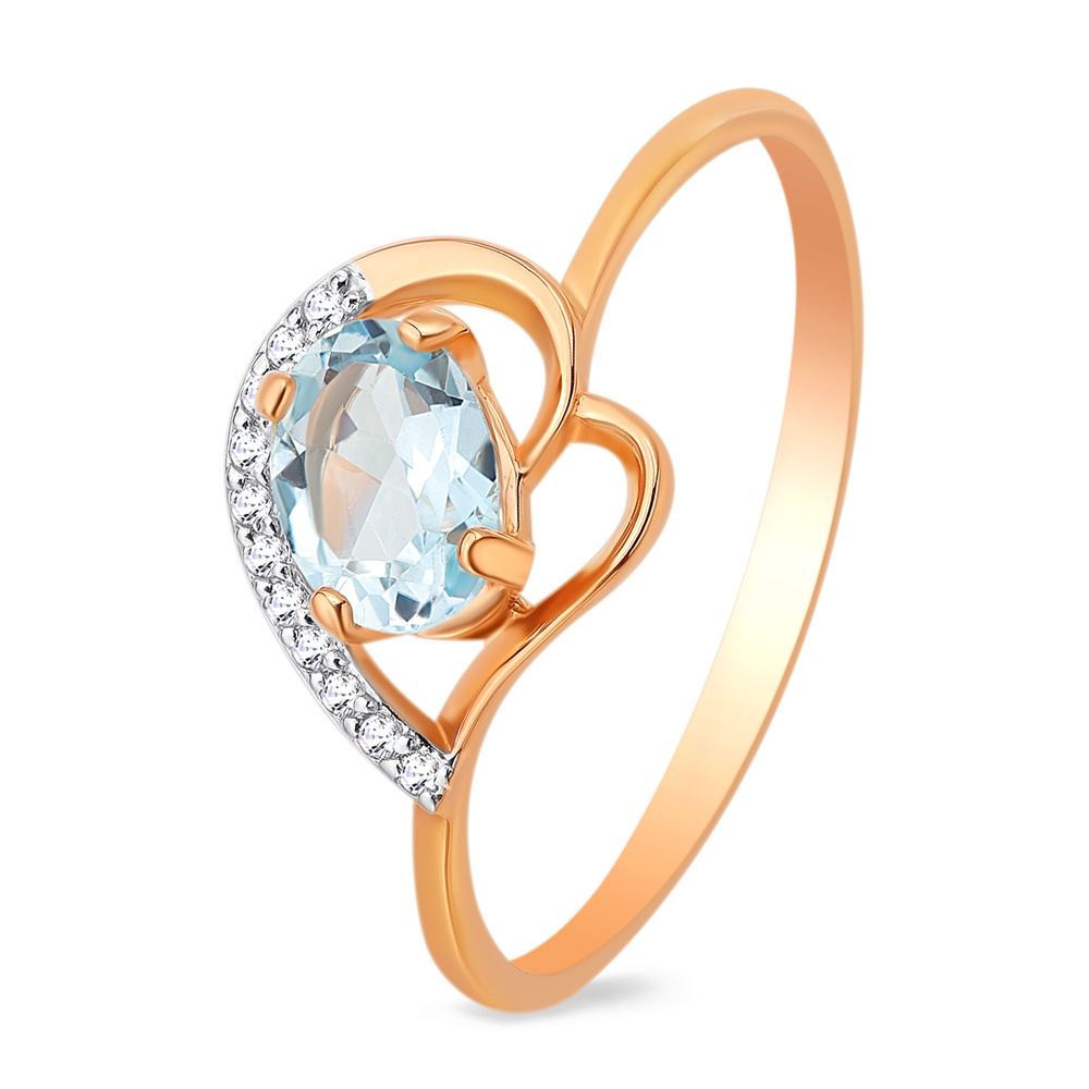 

Кольцо из золота р. , 585Gold 201013444, топаз\фианит, 201013444