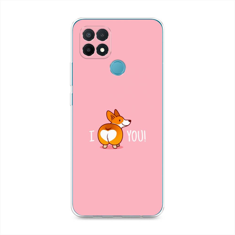 

Чехол для Oppo A15/A15s "Корги I love you", Розовый;коричневый;белый, 254750-1