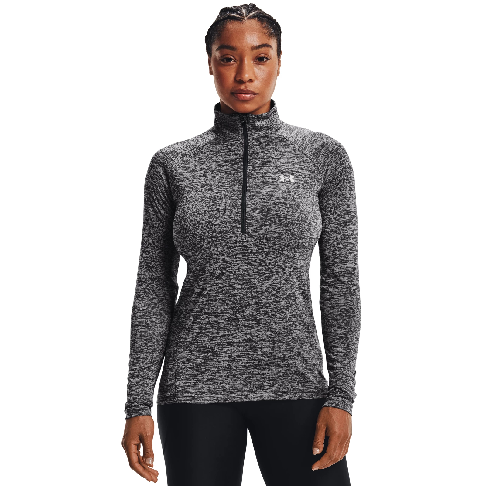 фото Лонгслив женский under armour 1320128-010 серый 44-46 ru