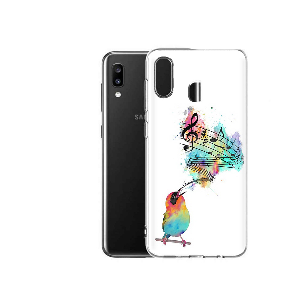 

Чехол MyPads Tocco для Samsung Galaxy A20 певчая птичка, Прозрачный, Tocco