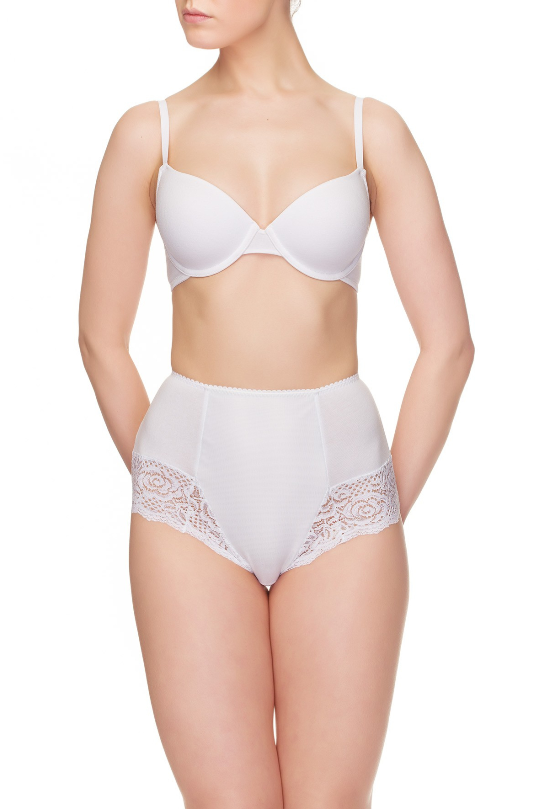 Трусы женские Lauma Brief cotton lace белые 7XL