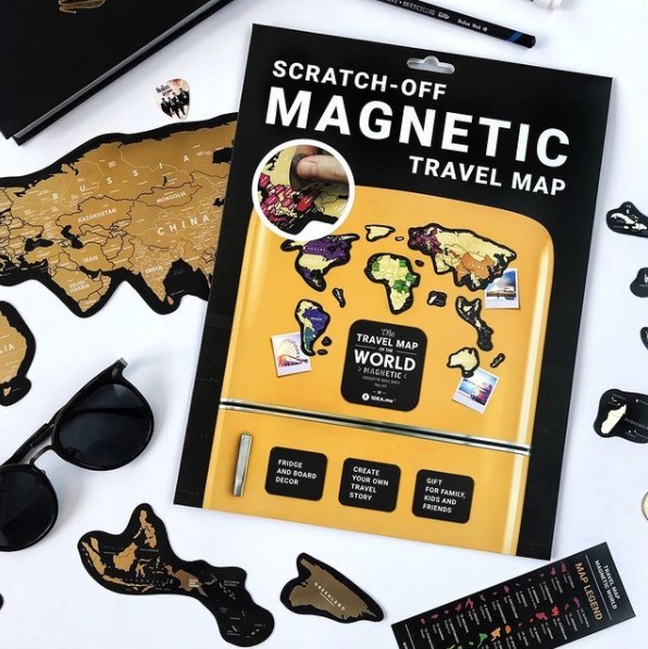 

Магнитная карта мира Travel Map MAGNETIC World со скретч слоем 1DEA.ME