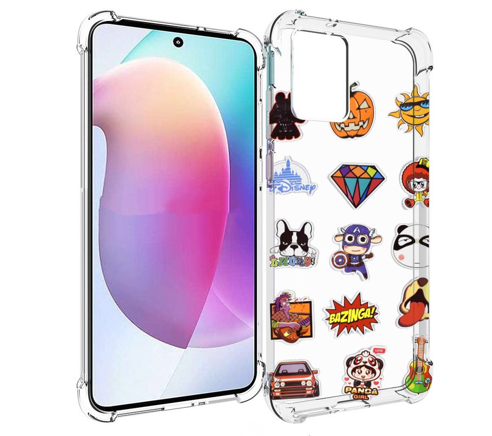 

Чехол MyPads Стикеры-2 для Motorola Edge 30 Neo, Прозрачный, Tocco