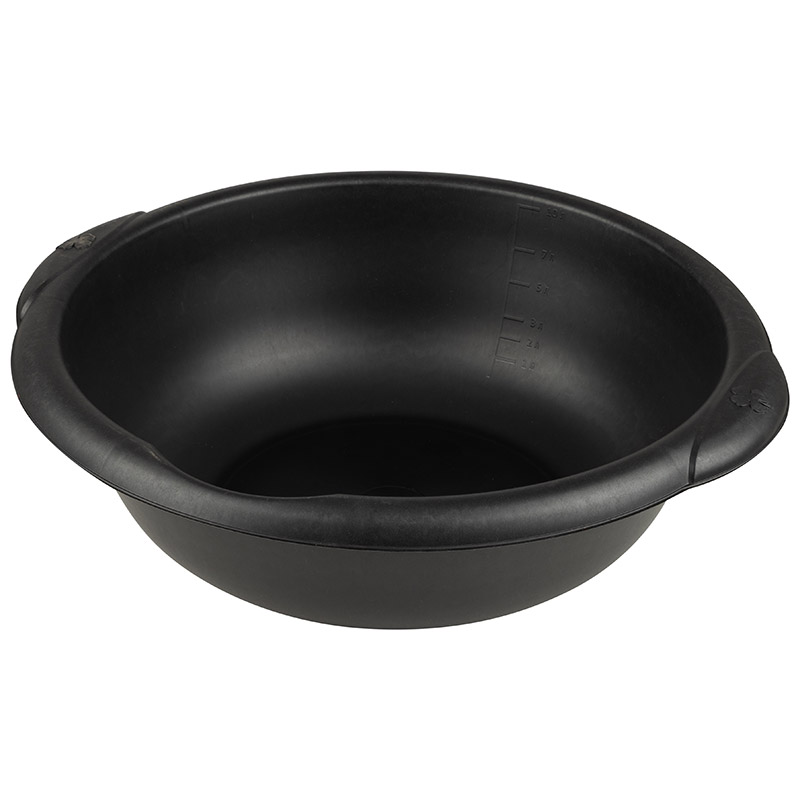 Таз круглый Clever's вторичный пластик 10,5 л., 271945 черный