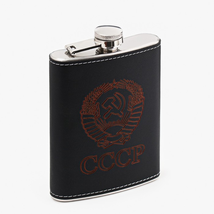 

Фляжка для алкоголя Мастер К "СССР", нержавеющая сталь, 240 мл, 8 oz 9280484, Черный