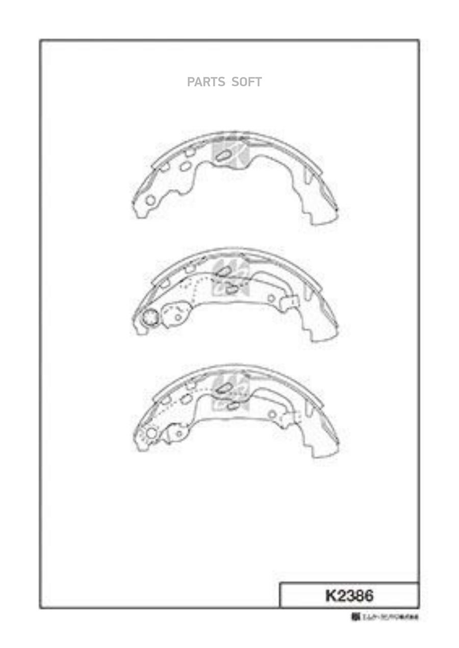 

Колодки тормозные барабанные\Citroen C1, Peugeot 107, Toyota Yari KASHIYAMA K2386 K2386-01