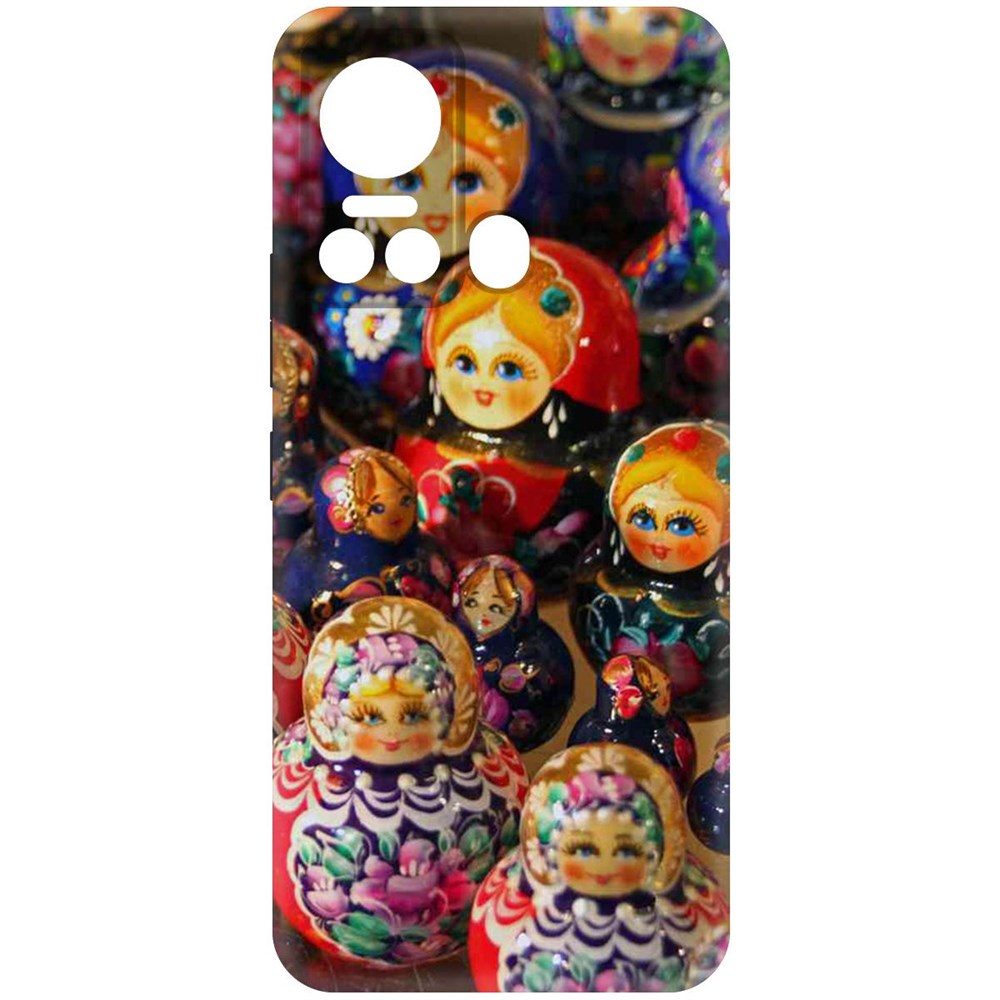 

Чехол-накладка Софт Матрешка для Itel S18, Черный