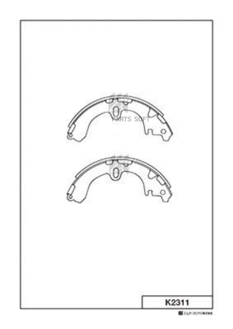 

Колодки тормозные барабанные TOYOTA COROLLA 87-02 K2311 () 1шт KASHIYAMA K2311