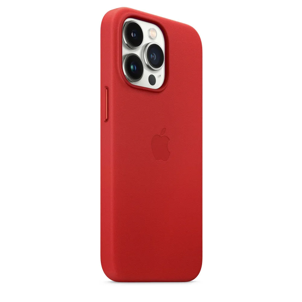 

Чехол защитный кожаный c MagSafe для Iphone 13 Pro max Красный, Iphone 13 PRO MAX