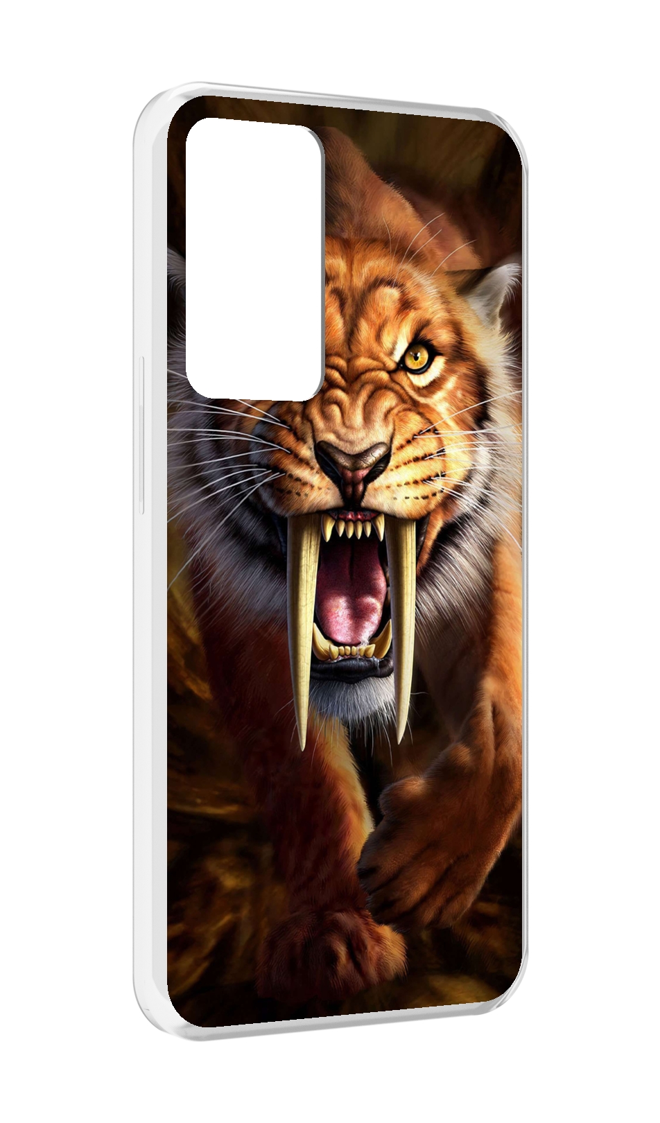 

Чехол MyPads саблезубый злой тигр для OPPO Reno 8 Lite, Прозрачный, Tocco