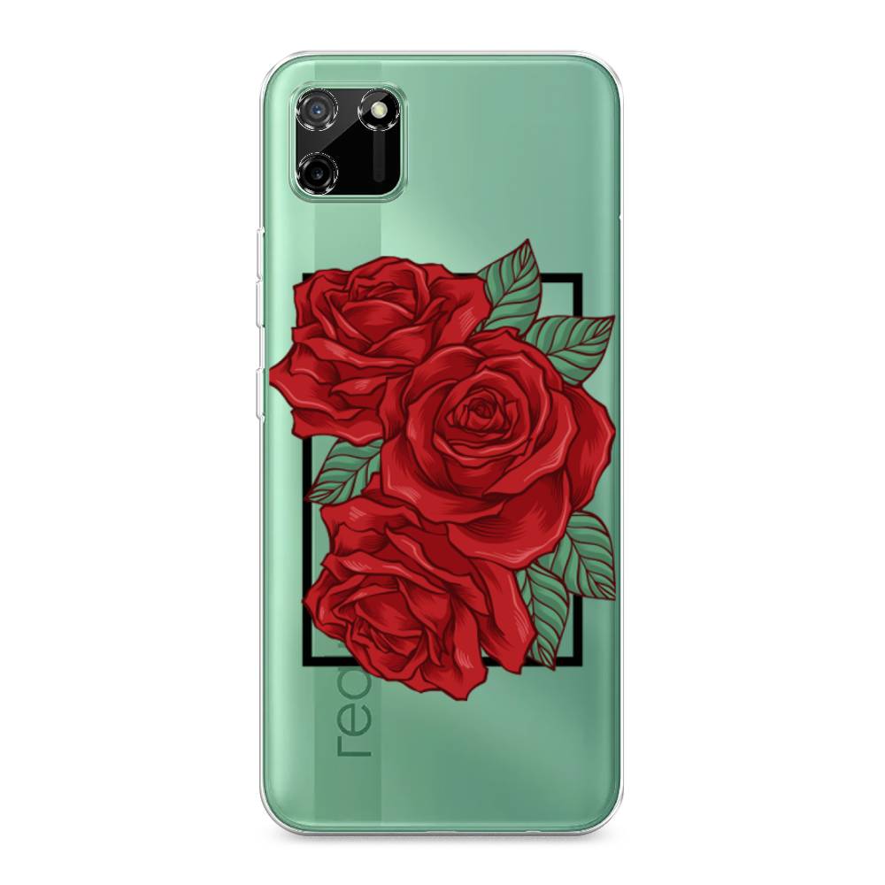 

Чехол на Realme C11 2020 "Три алые розы", Красный, 253850-2
