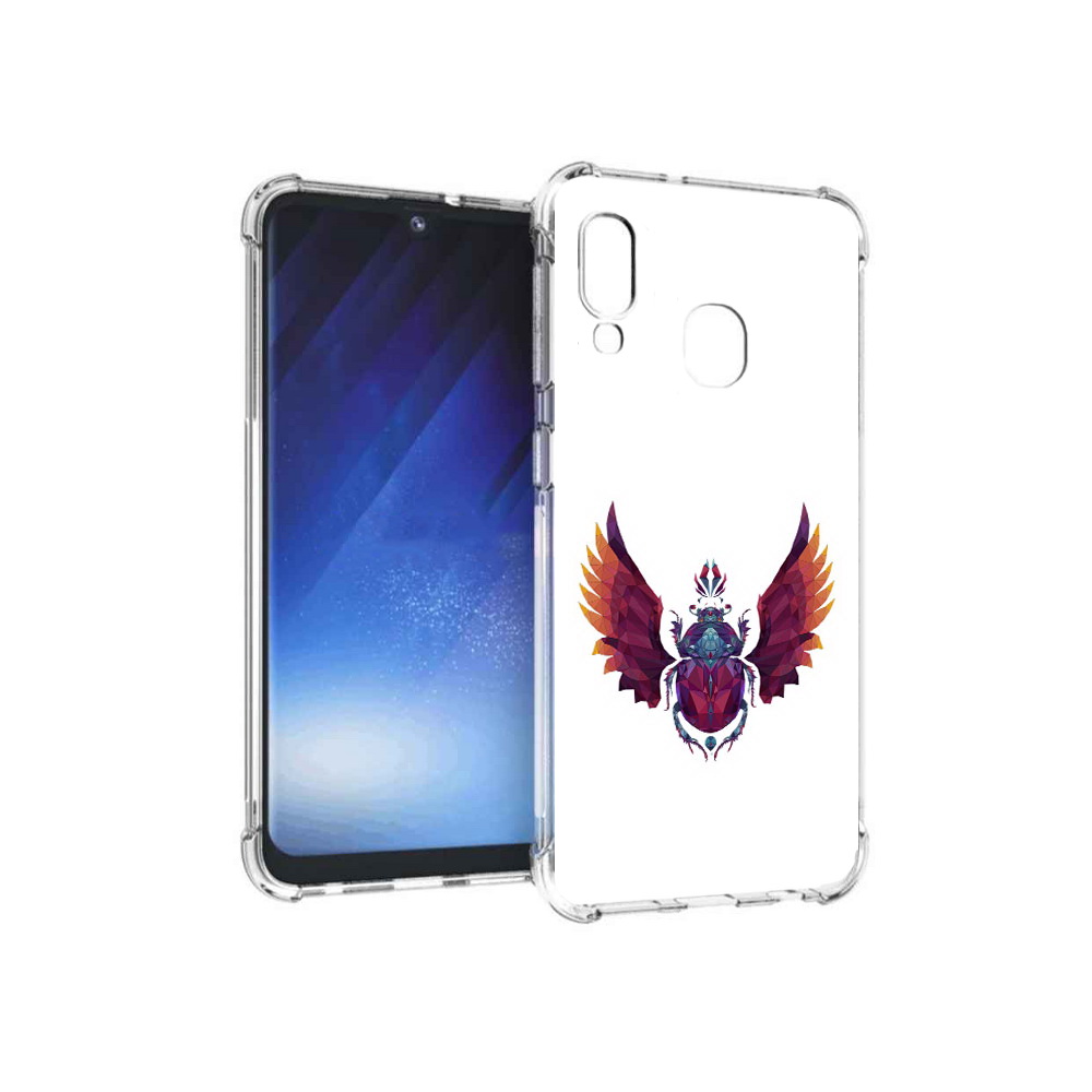 

Чехол MyPads Tocco для Samsung Galaxy A20e алмазный скоробей (PT133424.505.219), Прозрачный, Tocco