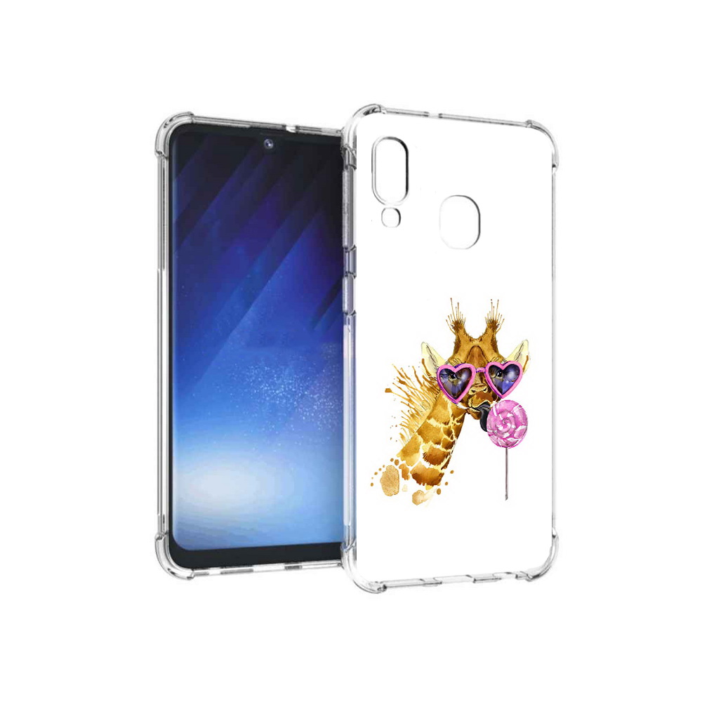 Чехол MyPads Tocco для Samsung Galaxy A20e акварельный жираф (PT133424.505.217)
