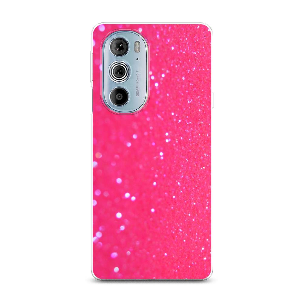 

Силиконовый чехол "Малиновые блестки рисунок" на Motorola Edge 30 Pro, Малиновые блестки рисунок