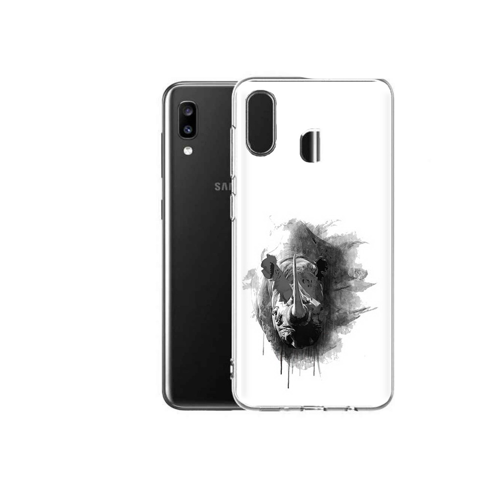 

Чехол MyPads Tocco для Samsung Galaxy A20 носорог, Прозрачный, Tocco