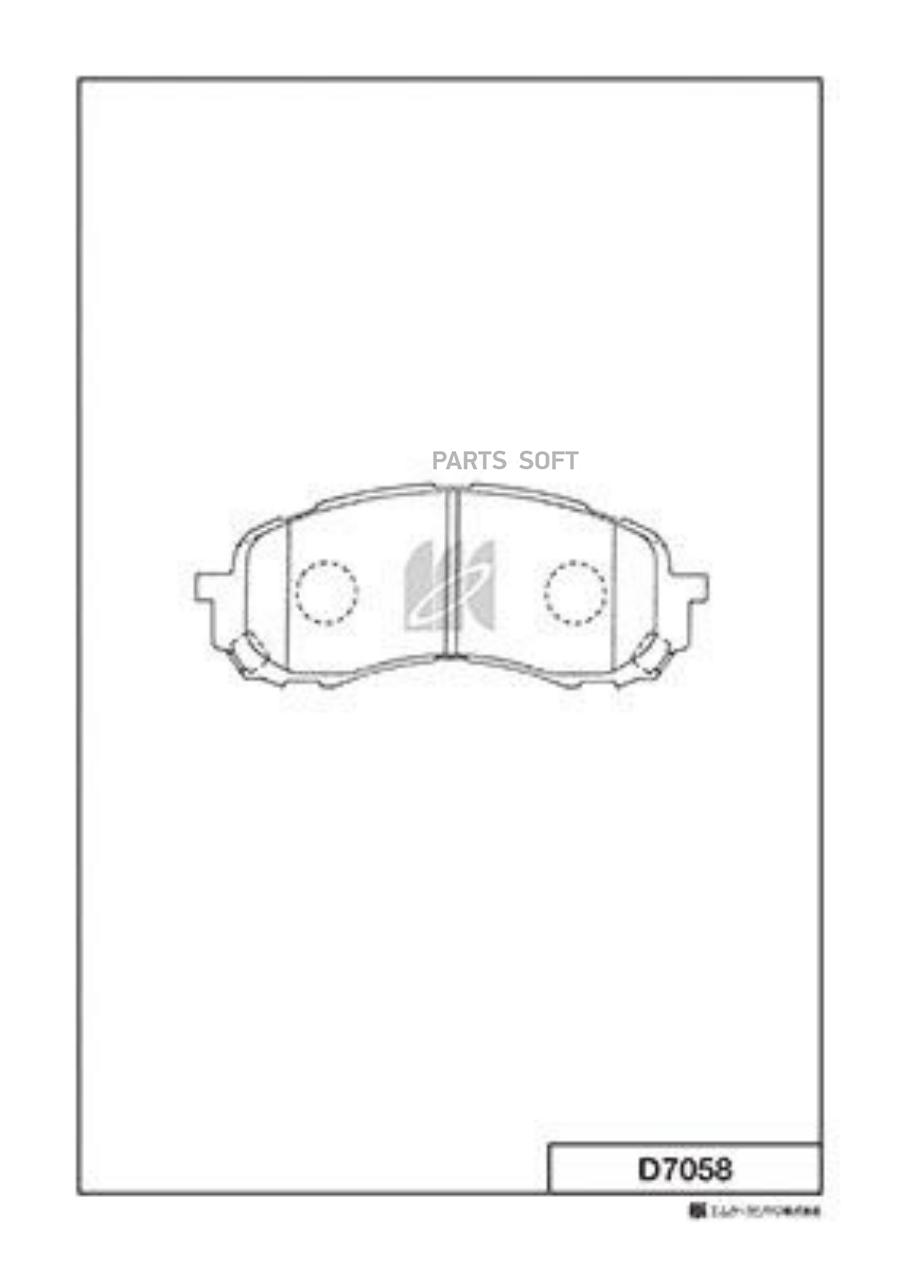 

Колодки Тормозные Дисковые Пер. Subaru Impreza 1.5,1.6 00- D7058 Kashiyama D7058