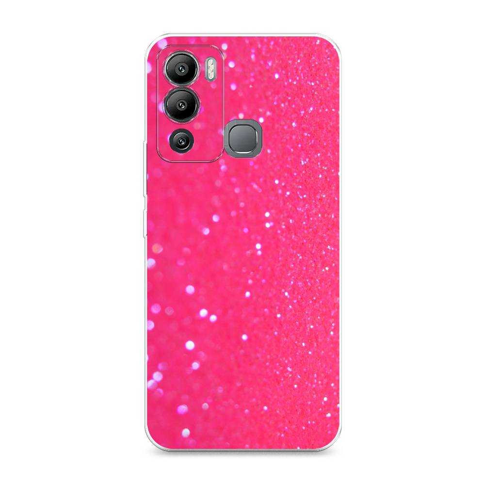 

Силиконовый чехол "Малиновые блестки рисунок" на Infinix Hot 12i, Малиновые блестки рисунок