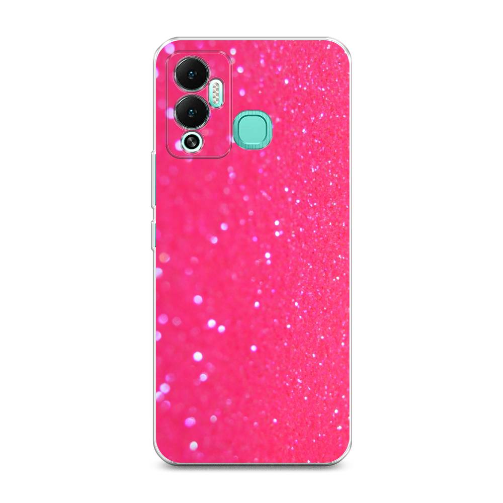 

Силиконовый чехол "Малиновые блестки рисунок" на Infinix Hot 12 Play, Малиновые блестки рисунок