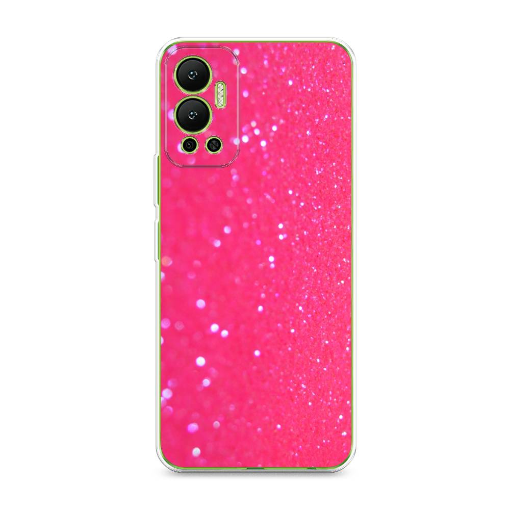 

Силиконовый чехол "Малиновые блестки рисунок" на Infinix Hot 12, Малиновые блестки рисунок