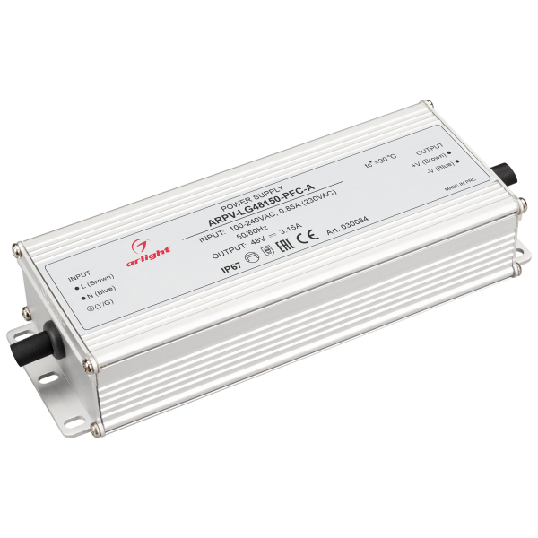 фото Блок питания arpv-lg48150-pfc-a (48v, 3.15a, 150w) (arl, ip67 металл) arlight