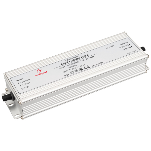 фото Блок питания arpv-lg24250-pfc-a (24v, 10.4a, 250w) (arl, ip67 металл) arlight