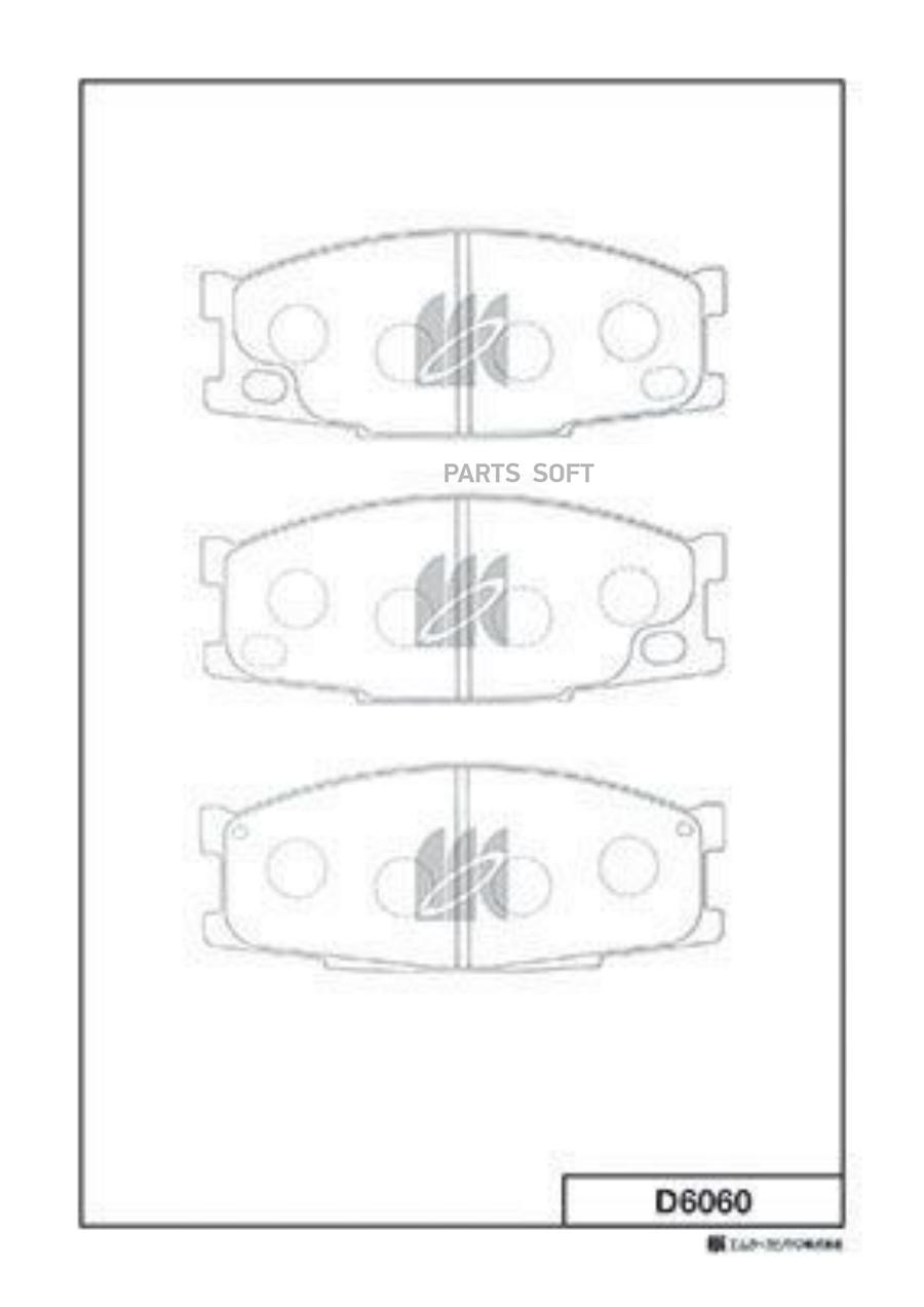 

Колодки дисковые передние \ Mitsubishi Canter 94 () 1шт KASHIYAMA D6060 D6060