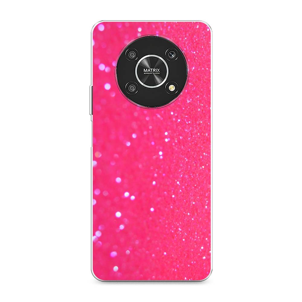 

Силиконовый чехол "Малиновые блестки рисунок" на Honor Magic 4 Lite 4G, Малиновые блестки рисунок