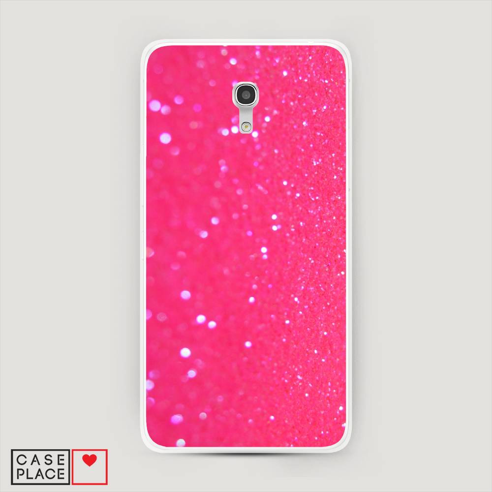 

Силиконовый чехол "Малиновые блестки рисунок" на Alcatel Pixi 4 (5) 5045D, Малиновые блестки рисунок