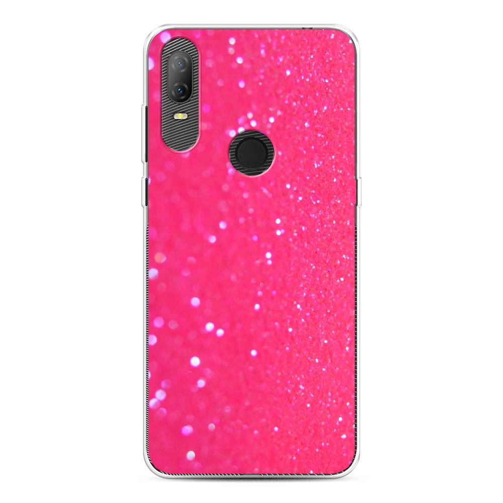 

Силиконовый чехол "Малиновые блестки рисунок" на Alcatel 1V (2020) 5007U, Малиновые блестки рисунок