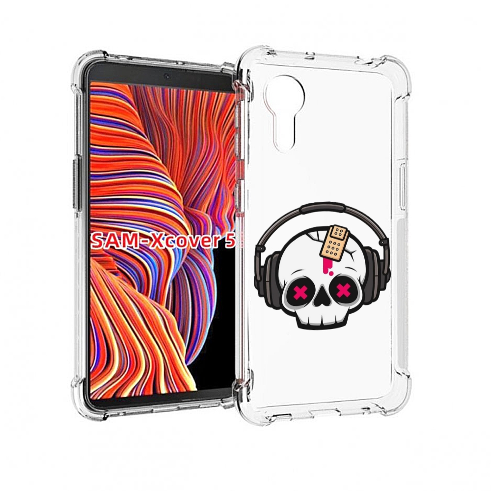 

Чехол MyPads черепок в наушниках для Samsung Galaxy Xcover 5, Прозрачный, Tocco