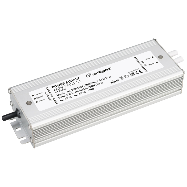 фото Блок питания arpv-24150-b1 (24v, 6,3a, 150w) (arl, ip67 металл) arlight