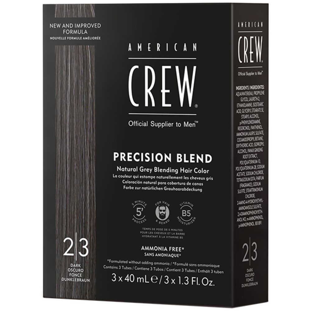 Краска для седых волос American Crew Precision Blend 2/3 Темный натуральный, 3 х 40 мл