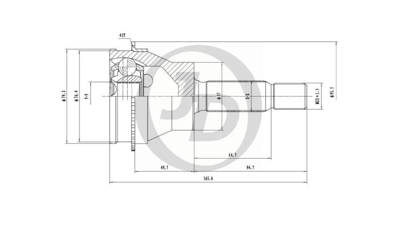 

JUST DRIVE ШРУС внешний АВS 1шт JUST DRIVE JCT0184A