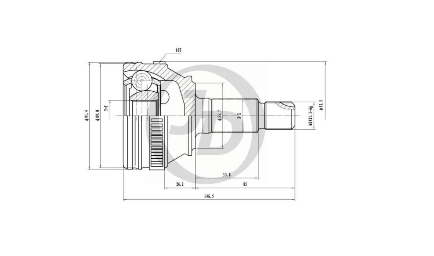 

JUST DRIVE ШРУС внешний ABS 1шт JUST DRIVE JCT0241A