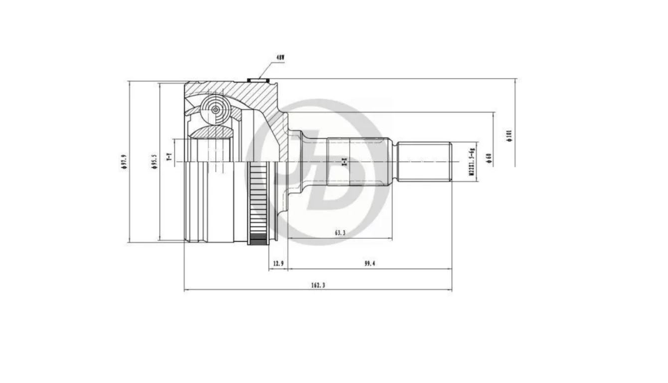 

JUST DRIVE ШРУС внешний ABS 1шт JUST DRIVE JCT0232A