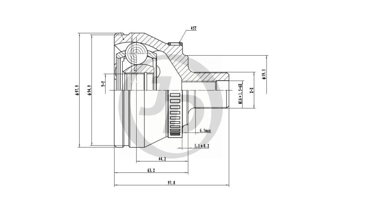 

JUST DRIVE ШРУС внешний ABS 1шт JUST DRIVE JCT0218A