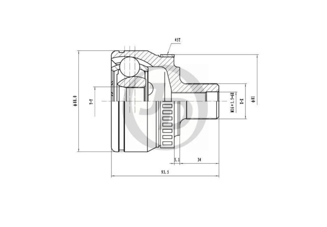 

JUST DRIVE ШРУС внешний ABS 1шт JUST DRIVE JCT0214A
