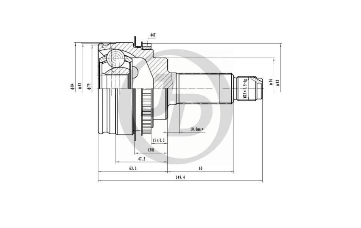 

JUST DRIVE ШРУС внешний ABS 1шт JUST DRIVE JCT0200A