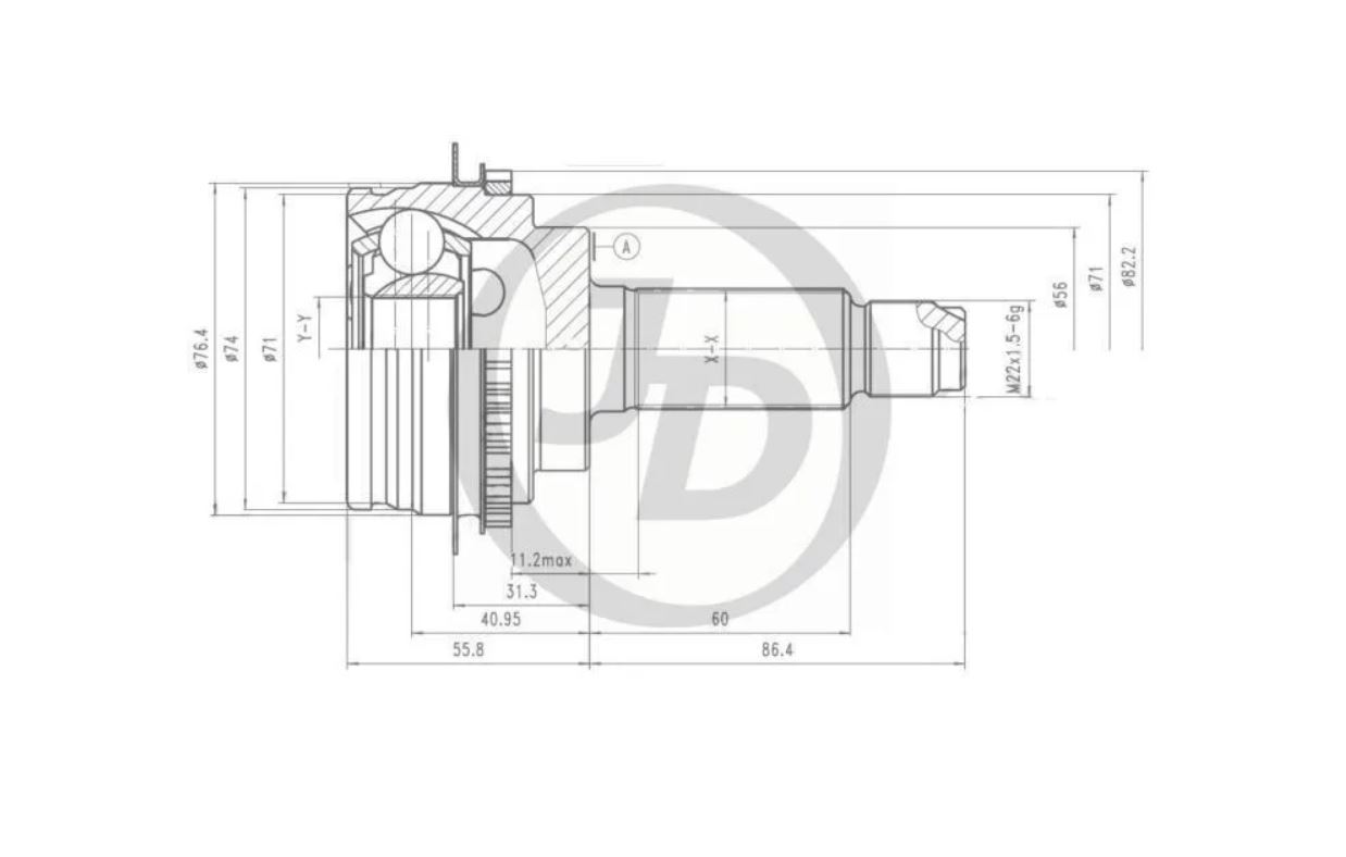

JUST DRIVE ШРУС внешний ABS 1шт JUST DRIVE JCT0199A