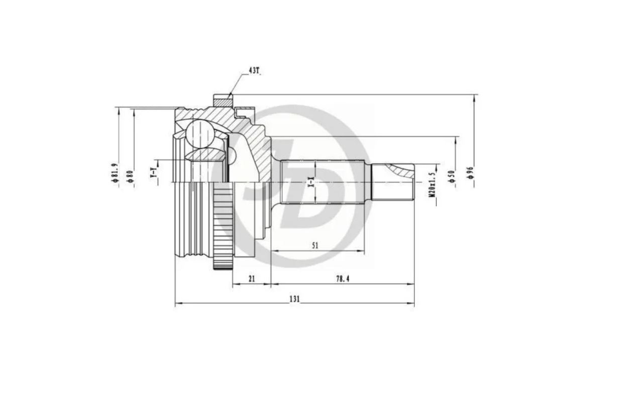 

JUST DRIVE ШРУС внешний ABS 1шт JUST DRIVE JCT0251A