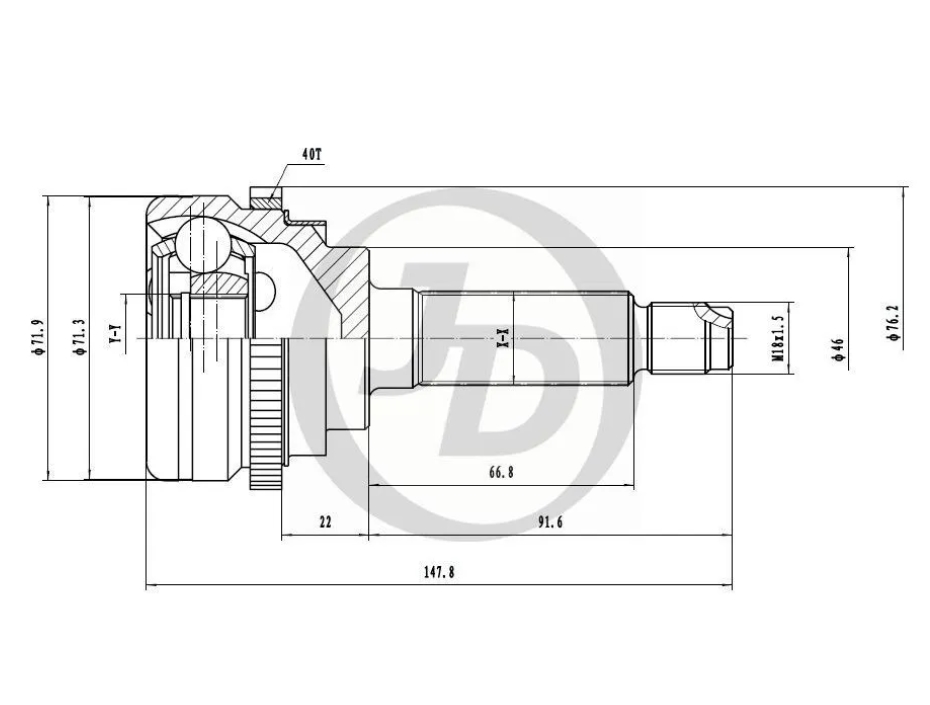 

JUST DRIVE ШРУС внешний ABS 1шт JUST DRIVE JCT0238A