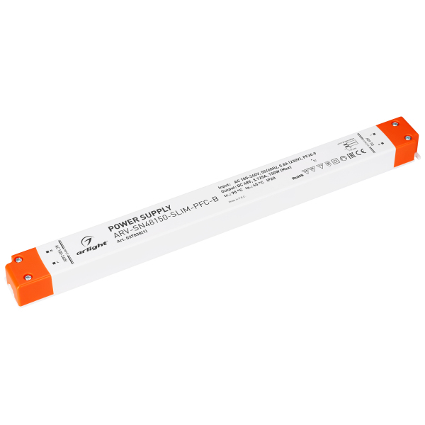 фото Блок питания arv-sn48150-slim-pfc-b (48v, 3.1a, 150w) (arl, ip20 пластик) arlight