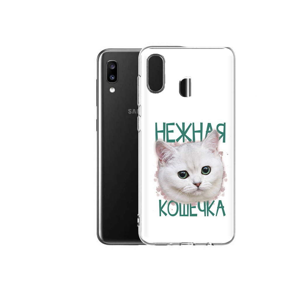 

Чехол MyPads Tocco для Samsung Galaxy A20 нежная кошечка, Прозрачный, Tocco