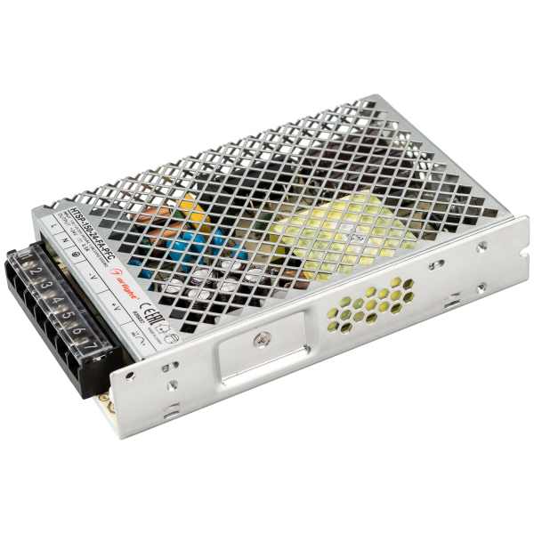 фото Блок питания htsp-150-24-fa-pfc (24v, 6.5a, 150w) (arl, ip20 сетка) arlight